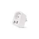 Entac Smart Single Socket Adapter 1x Type-F, 2xUSB-A, 1xUSB-C 2.4A WIBLE