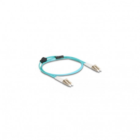 DeLOCK Fiber Optical Cable with metal armouring LC Duplex to LC Duplex Multi-mode OM3 1 m