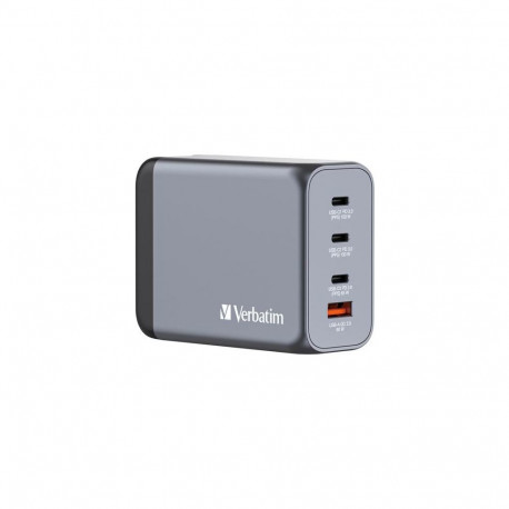 Verbatim GNC-200 GaN Charger 200W with 2 x USB-C PD 100W / 1 x USB-C PD 65W / 1 x USB QC 3.0 (EU/UK/