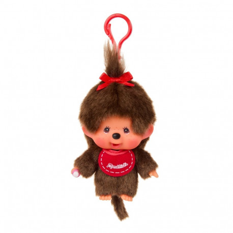 MONCHHICHI Keychain Big Head, Girl, 10 cm