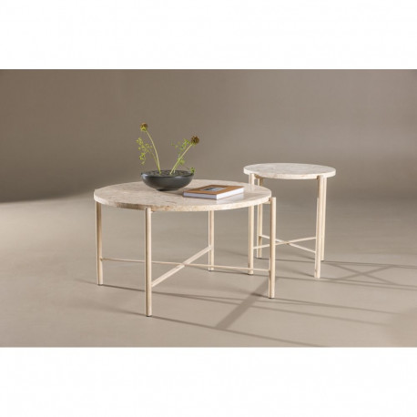 Diivanilaud SANDHAMN komplekt ⌀70 + ⌀40, beež