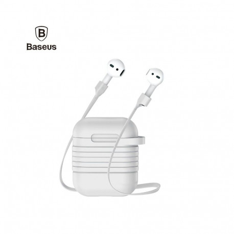 Baseus Apple Silicone Protective case with Magnetic Strap for AirPods headphones Grey