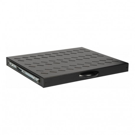 19" väljatõmmatav serverikapi riiul 60cm 1U, must