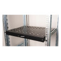 19" väljatõmmatav serverikapi riiul 60cm 1U, must