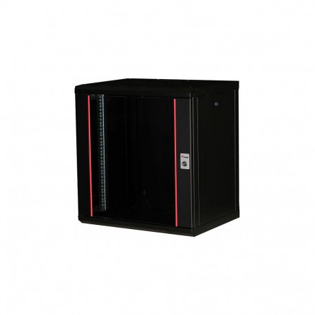"19"" Netzwerkschrank Glastür PM 600x450mm 12HE schwarz"
