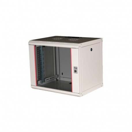 Võrgukapp 19" PM 600x450mm 9U klaasuksega, hall