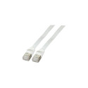 "EFB RJ45 Flachpatchkabel U/FTP, Cat.6A, PVC, 3m, weiß"