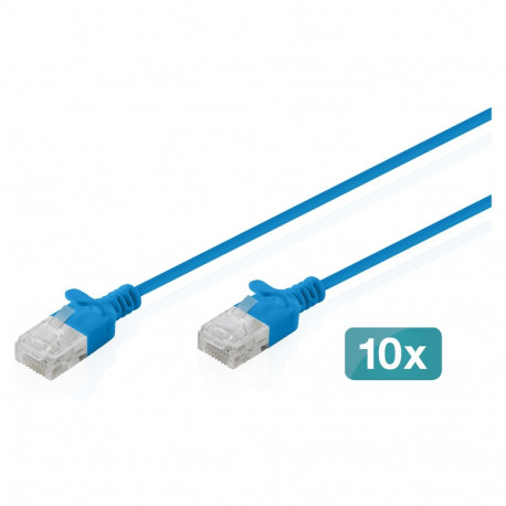 "CAT 6 U-UTP Slim Patchkabel, 2 m, Blau, 10 Stück"