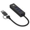 Conceptronic adapter USB-C/-A3.0 -> 3xUSB-A/GbE 5Gbs 0.18m, must