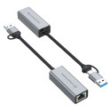 Conceptronic adapter USB-C/-A3.0->GbE 5Gbs 0.18m, hall