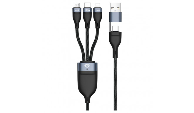 Conceptronic kaabel USB-C/-A3.0->C/MicroB/+ 480Mbs 1.50m, must