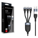 Conceptronic kaabel USB-C/-A3.0->C/MicroB/+ 480Mbs 1.50m, must