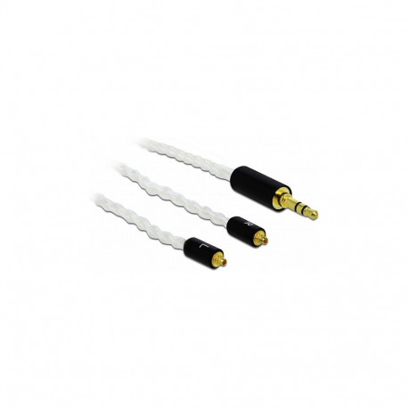 "Delock Audio Kabel 3,5 mm 3 Pin Klinkenstecker zu 2 x MMCX Stecker 1,20 m"