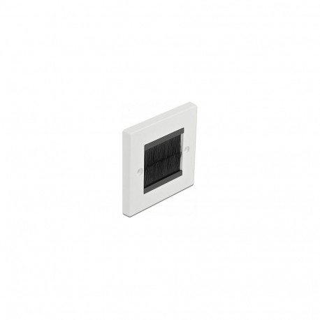 "Kabelmanagement Abdeckblende 86 x 86 mm mit schwarzen Bürstenstreifen"