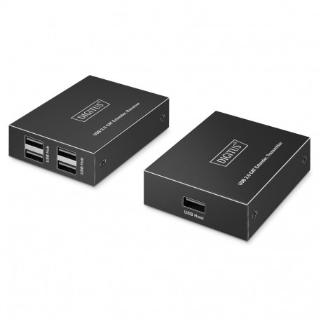 Digitus USB pikendus 4xUSB-A 150m CAT6, must