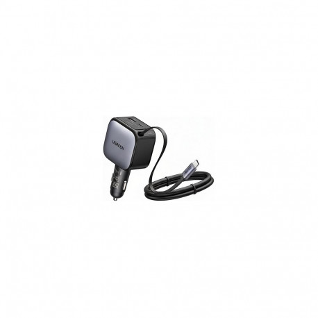 UGREEN autolaadija Nexode EC603 90W 3-in-1 1x USB-C 1x USB-A 1x väljatõmmatav USB-C kaabel 70cm QC 3