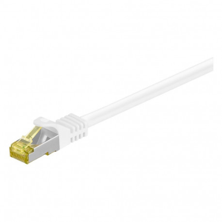 "Goobay 2m RJ45 Patchkabel CAT 6A S/FTP (PiMF), 500 MHz, mit CAT 7 Rohkabel, weiß LSZH halogenfrei, 