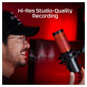 HyperX QuadCast 2, must-punane