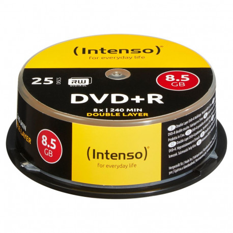 Intenso DVD+R plaadid 8,5GB 8x Speed Double Layer 1x25 cakebox