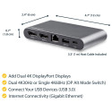 "D StarTech USB-C MULTIPORT ADAPTER 2XDP"