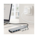 Hub USB-C 7-port, USB-A 5Gbps, 20W PD