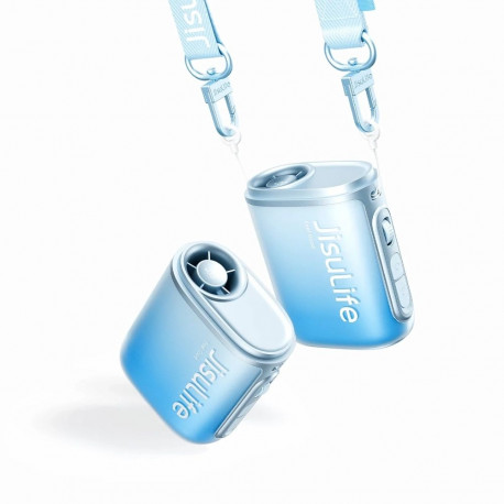 Jisulife Neck Fan 5 4500mAh Mini Fan with Lanyard - Blue