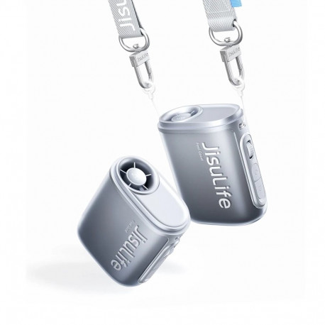 Jisulife Neck Fan 5 4500mAh Mini Fan with Lanyard - Black