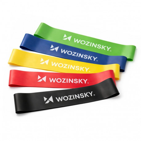 Mini resistance bands Wozinsky WGO-5 activation bands made of latex - 5 pcs.
