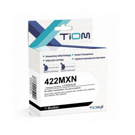 Tiom cyan ink cartridge Brother LC422XLM (magenta) replacement