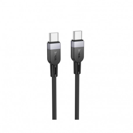 Silicone Cable USB C to USB C Hoco 3A 60W 3 m X109 black
