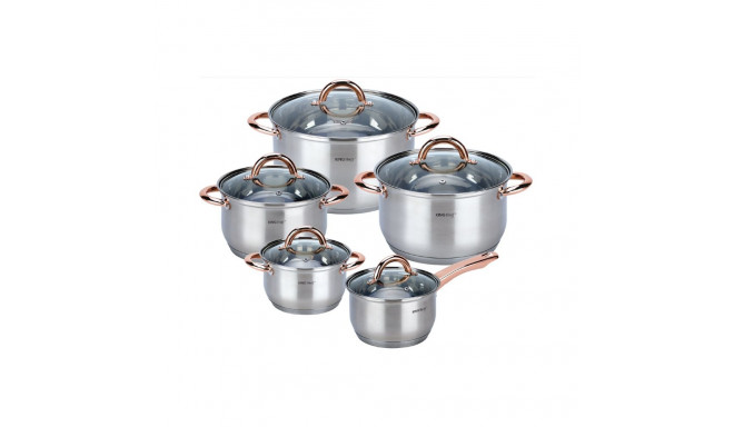 Zestaw garnkow, 10 elementow kinghoff