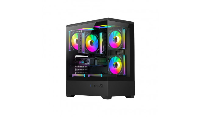 DarkFlash C365 computer case (black) + 5 fans