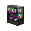 DarkFlash C365 computer case (black) + 5 fans