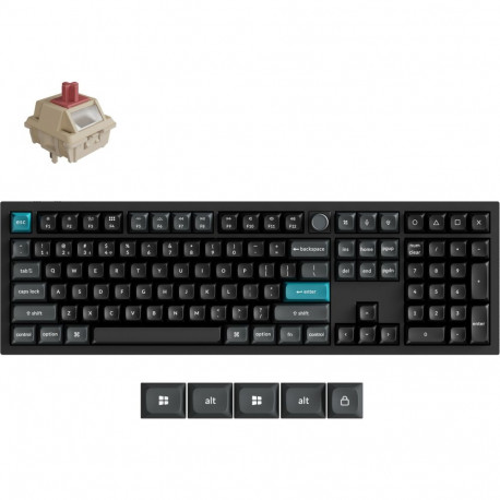 Q6 Ultra 8K (schwarz, DE-Layout, Keychron Silk POM Red, Hot-Swap, Aluminiumrahmen, RGB)