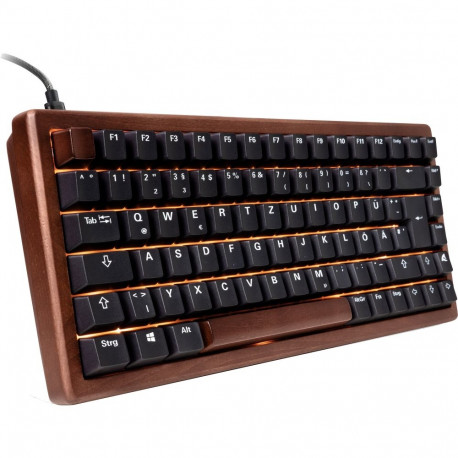 SKILLER klaviatuur SGK50 S3 PBT DE-paigutus Gateron G Pro 3.0 Yellow lülititega, puit/must