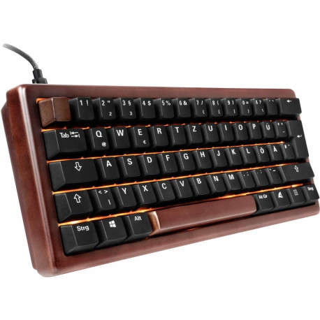 SKILLER mehaaniline klaviatuur SGK50 S4 Gen2 PBT DE-layout Gateron G Pro 3.0 kollane, puit/must