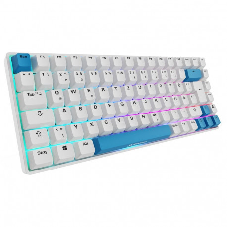 SKILLER SGK50 S3 PBT (weiß/hellblau, DE-Layout, Gateron G Pro 3.0 Yellow)