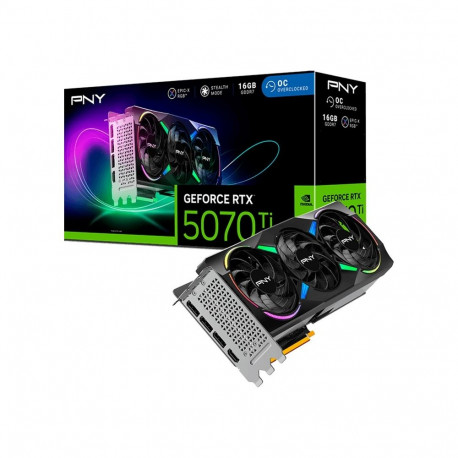 PNY GeForce RTX 5070 Ti ARGB OC, graphics card DLSS 4, 3x DisplayPort, 1x HDMI 2.1