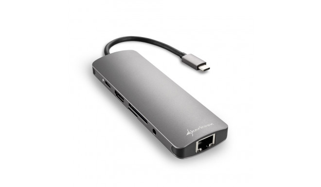 USB 3.0 Type C kombineeritud adapter, tumehall