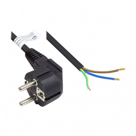 "Good Connections Schutzkontakt-St. gew. open end schw. 1,5m"