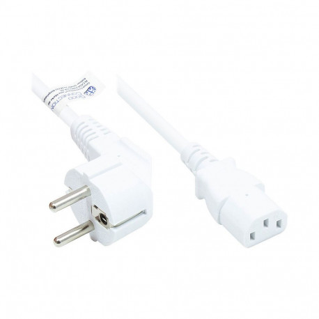 "Good Connections Schutzkontakt-Stecker gew.- C13 weiß 2,5m"