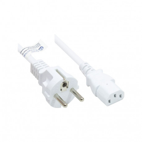 "Good Connections Schutzkontakt-Stecker an C13 weiß 1,8m"