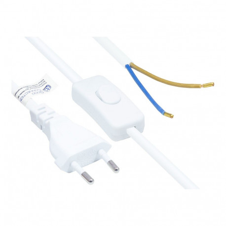 "Good Connections Euro-Netzkabel an open end weiß 1,5m"