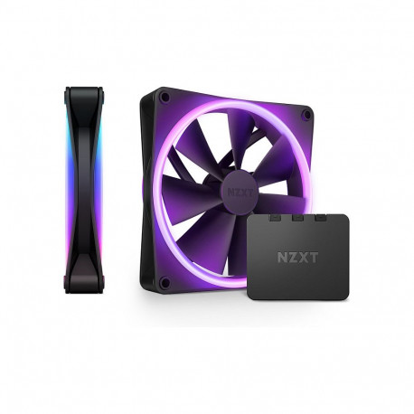 "140mm NZXT F-Serie F140 RGB DUO Lüfter Twin Black RF-D14DF-B1"