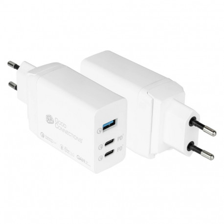 GoodConnections laadija 65W 3-Port 2xUSB-C/USB-A QC3.0, valge