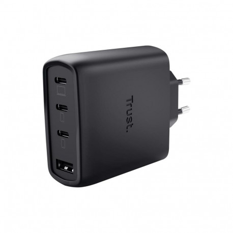 MOBILE CHARGER WALL MAXO 65W/4-PORT GAN BLACK 26067 TRUST