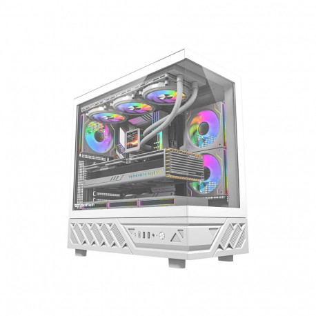 Computer Case - darkFlash DS950 ATX, tempered glass, cooling options, white