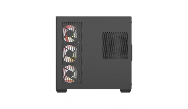Computer Case - darkFlash C280 Midi Tower, 7 Fans, Tempered Glass, Black