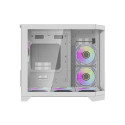 Computer Case - darkFlash Darflash FT418 Mini Tower, M-ATX/ITX, 6 ARGB Fans, White