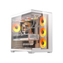 Computer Case - darkFlash C280 Midi Tower, 7 Fans, Tempered Glass, White
